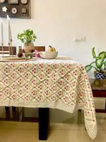 Couverture de table imprimée en toile de coton à motifs floraux, nappe 6 places, couverture de table personnalisée de haute qualité écologique en vrac