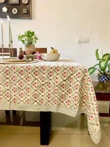 Couverture de table imprimée en toile de coton à motifs floraux, nappe 6 places, couverture de table personnalisée de haute qualité écologique en vrac - Product Image 2