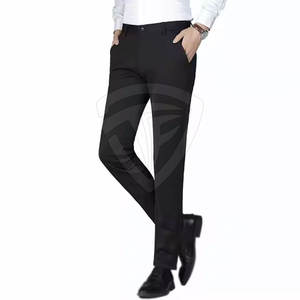 Pantalones formales para hombre, tela elástica ajustada, ropa profesional de oficina, logotipo personalizado, OEM disponible - Product Image 1