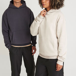 Diseño de moda personalizado lavado Kutu Sudadera con capucha bordado desgastado francés Terry Drop Shoulder algodón mezclado Boxy Hoodie - Product Image 1