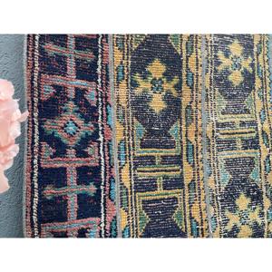 Tapis vintage 2,9x4,6 pi (87x141 cm), tapis turc rouge patchwork - Product Image 4