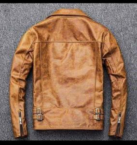 Chaqueta de cuero genuino para hombre moderna personalizada para invierno logotipo de marca personalizado tela nueva condición - Product Image 5