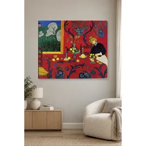Fida Matisse Le dessert : Harmonie en rouge, impression sur toile - Product Image 1