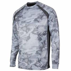 Camisa de pesca con estampado digital de manga larga para hombre, poliéster de bambú, color personalizado, bloqueador solar UV para exteriores - Product Image 2