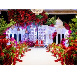 Fusión contemporánea Decoración de escenario de boda Recepción DE BODA moderna Decoración de escenario Gran recepción romántica Etapas nocturnas - Product Image 1