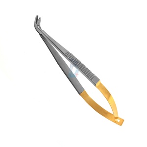 Instrumento quirúrgico oftálmico de alta calidad, soporte de aguja de 90 grados con puntas TC de 5mm, pinzas de Herramienta de sujeción de acero inoxidable - Product Image 1