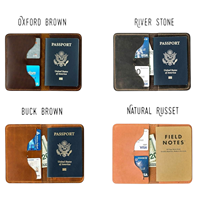 ADIBA OVERSEAS - Funda de Pasaporte Personalizada de Alta Gama, Estilo Vintage Español, de Cuero Genuino, Porta Tarjetas de Crédito, Impermeable, para Viajes