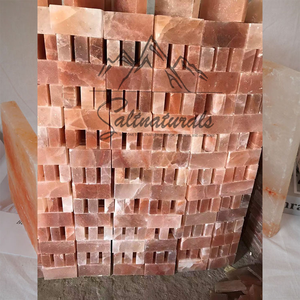 Briques de cristal de roche rose de l'Himalaya 2x4x8 pouces briques réfractaires à porosité solide bien-être naturel décoration intérieure carreaux et roches - Product Image 5