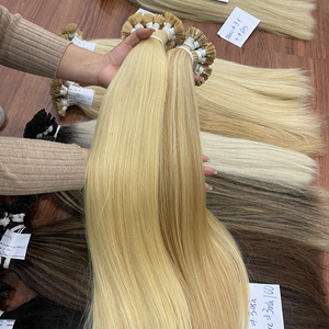 Extensiones de cabello de queratina con punta plana, cabello humano vietnamita, cutícula alineada, paquete de cabello virgen de doble capa, muy alta calidad. - Product Image 4
