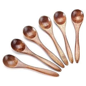 Juego de Cucharas de Té Clásicas de Madera con Acabado Personalizado para Fiestas, Ecológicas, para Hotel, Hogar y Cocina, Decorativas y Sólidas de Saniya Handicraft - Product Image 2