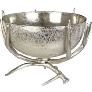 Tazón de servicio de fecha moderno con soporte, utensilios de cocina de forma redonda de aluminio, vajilla para Hotel, restaurante, frutas secas, tazón de mesa - Product Image 1