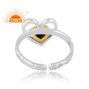 แหวนพลอยโอนิกซ์สีดำธรรมชาติเงินสเตอร์ลิงเครื่องประดับออกแบบตามต้องการสำหรับผู้หญิงของขวัญสำหรับผู้หญิงสำหรับเธอ - Product Image 2