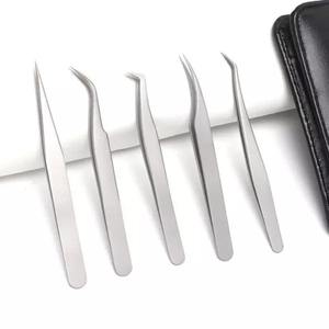 Juego de pinzas de acero inoxidable de alta calidad, instrumentos de belleza para desplumar cejas - Product Image 5