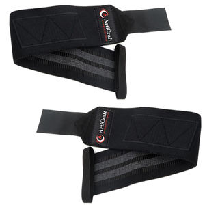 Adjustable Breathable Elastic Polyester Wrist <b>Wraps</b> for Gym Custom Logo Sports Fitness Adult Weight Lifting <b>Black</b> 12"18"24" - Product Image 4