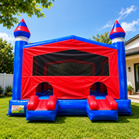 Château gonflable commercial, grande structure de saut pour enfants avec deux entrées, château gonflable extérieur pour fêtes