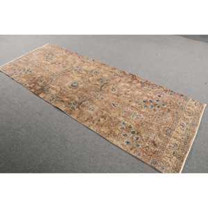 Tapis turc 3,3x8,5 pi (100x260 cm), tapis vintage à imprimé animal brun - Product Image 2
