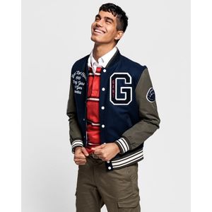 Vestes universitaires de haute qualité personnalisées aux États-Unis, vente en gros de logos en chenille, support en laine Letterman, rue principale - Product Image 6