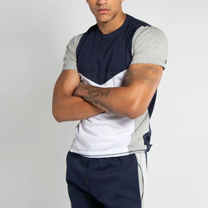 Conjunto de camiseta y pantalones cortos de algodón para hombre de estilo simple, parte inferior activa informal con cordón - Product Image 4