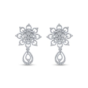 Collier de luxe en or céleste ébène grâce avec diamants élégant ensemble de bijoux de soirée pour les femmes de l'Inde - Product Image 6