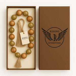 Luxury Islamic Misbaha with Olive Green and Gray Beads Handmade Prayer Tasbih <b>Gift</b> <b>Box</b> for Ramadan Eid Spiritual Muslim <b>Gift</b> - Product Image 4