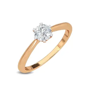 고급 보석 여성 손가락 반지 사용자 정의 진짜 다이아몬드 14k 로즈 골드 결혼 반지 편지 도매 고급 보석 제조 업체