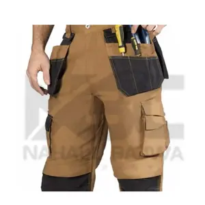 Ropa de trabajo para hombre de alta calidad, pantalones cortos de algodón, múltiples bolsillos reflectantes, función a prueba de agua, soporte de logotipo personalizable - Product Image 1