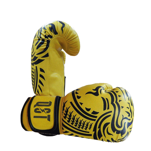 Gants de boxe en cuir prix en gros pas cher couleur personnalisée et logo évacuation de l'humidité et poinçonnage gants de combat de sparring - Product Image 3