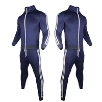 Ensemble de survêtement deux pièces pour homme, style streetwear, imprimé uni avec strass, veste et pantalon, respirant, séchage rapide, extensible dans quatre directions