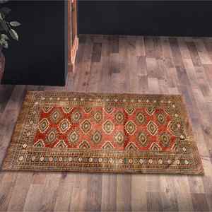 Alfombra Turca Roja: Patrón Tribal Azteca Geométrico, Alfombra Clásica Suave y Gruesa, Alfombra Suave No Tejida - Product Image 5