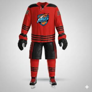 Maillots de hockey sur glace pour hommes de qualité supérieure - 100% polyester, impression personnalisée, logo sur le devant, tissu respirant, service OEM pour les États-Unis - Product Image 1