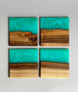 Sous-verres élégants en noyer faits à la main Tapis de boisson élégants et durables pour les amateurs de café et de thé Cadeau pour la maison - Product Image 4