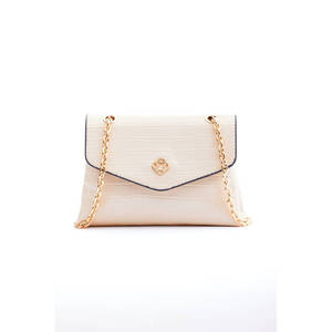 Sac en cuir noir effet croco - Product Image 1