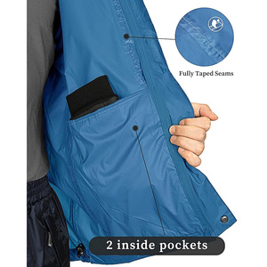 Chaqueta cortavientos Softshell para hombre con logotipo personalizado, impermeable, ligera, transpirable, perfecta para uso en exteriores - Product Image 4