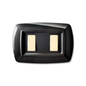 Tondo' Placca Mod.Magic Termoplastica a 2 Posti Colore Nero - Product Image 1