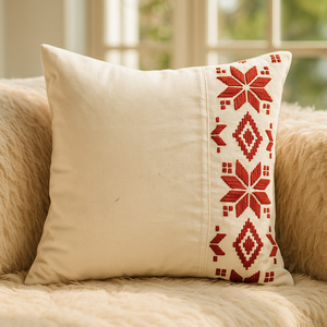 Christmas Luxury <b>Decorative</b> 45x45cm Geometric Embroidered <b>Pillow</b> Case Soft Durable 100% Cotton Striped Pattern European Hotel - Product Image 4