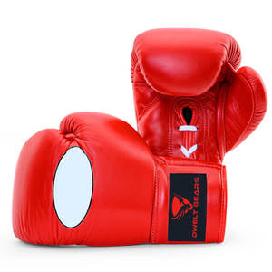 Gants de boxe pour jeunes de haute qualité 8oz Tissu en cuir PU de qualité supérieure avec conception à lacets pour les arts martiaux - Product Image 1