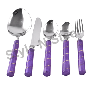 ชุดเครื่องครัว5ชิ้นแบบพรีเมี่ยม, ชุดอุปกรณ์ทำอาหารทำจากเรซินหรูหราหรูหราไม่เหมือนใครทำจากวัสดุโลหะสแตนเลส - Product Image 1