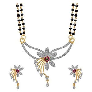 Bijoux de mariage en alliage rouge avec zircon comme pierre principale - Product Image 3