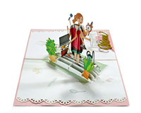 Cartes 3D Pop-up pour la Fête des Mères, Fournisseur Vietnamien ODM ou OEM avec Enveloppe et Emballage