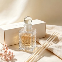 Flacon en verre transparent de 50 ml, 150 ml, 200 ml avec bouchon en verre pour diffuseur d'huile Attar Oud