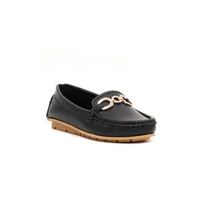 Mocassin formel noir pour filles KD0385 pour robes de cocktail - Product Image 2