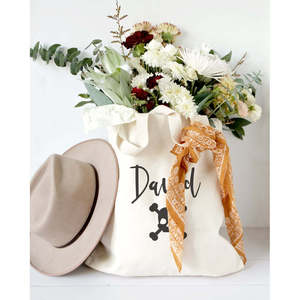Personalized Skull Cotton Canvas Tote Bag with Name Customizable Individual Style Accessory - Product Image 4