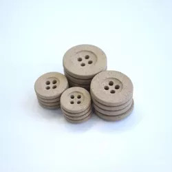 Botón de Resina Ecológico a Precio Económico, Botón Redondo de 15 mm, 4 Agujeros, a Base de Cáscara de Arroz, Biodegradable, para Empaquetar Camisas, Blusas y Prendas - Product Image 2