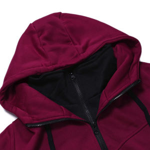 Sweat à capuche personnalisé de haute qualité avec fermeture éclair, sweat à capuche basique en coton mélangé, fermeture éclair intégrale avec fermeture éclair sur le devant unisexe pour l'hiver - Product Image 5