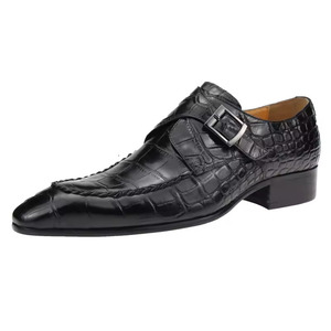 Chaussures décontractées de luxe pour hommes, cuir véritable, chaussures de mariage à bout pointu, tenue sociale formelle d'automne, motif imprimé - Product Image 3