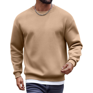 Sudadera de calle de gran tamaño personalizada para hombre, jersey de cuello redondo de algodón pesado, estilo holgado con hombros caídos - Product Image 1