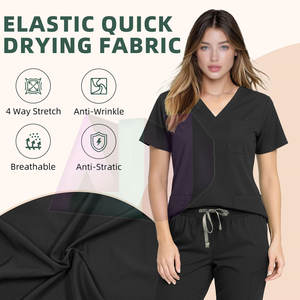 ชุดสครับผ้าฝ้ายคุณภาพพรีเมียมสำหรับบุคลากรทางการแพทย์ เนื้อผ้าเบา/เป็นมิตรกับสิ่งแวดล้อม สวมใส่สบาย ทนทาน - Product Image 4