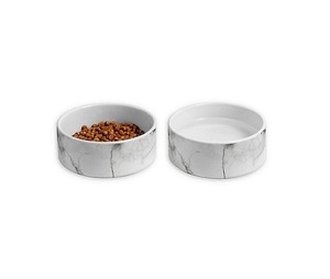Cuenco para perros de forma redonda de diseño estándar Cuenco de comida de mármol y acero inoxidable de calidad superior al precio más barato - Product Image 4