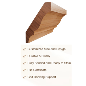 Moulures en chêne rouge écologiques modernes, matériau de construction professionnel pour les murs, couronnes et plinthes, résistant à l'humidité - Product Image 3