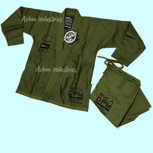 Logotipo personalizado Royal Series Brazilian Jiu Jitsu GI 580GSM Gold Weave Dark Green BJJ Gis Adultos Alta calidad verde oliva soyoroll gi - Product Image 2